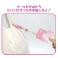Japan Sanrio Pass Case Card Holder & Reel - Hello Kitty : Moon - 3