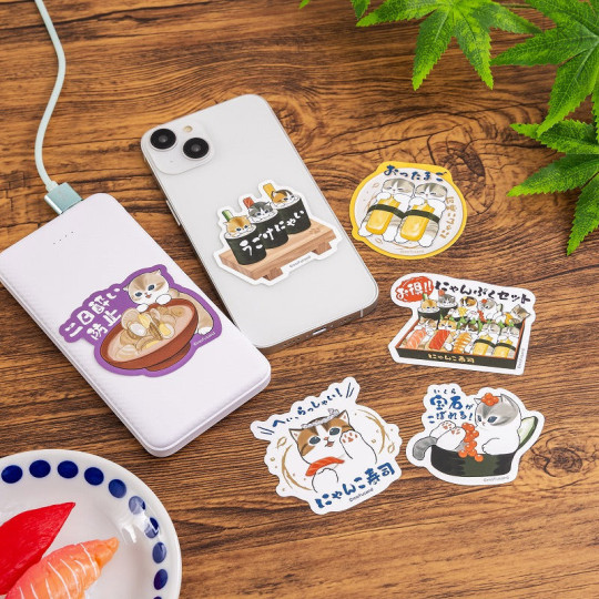 Japan Mofusand Vinyl Sticker - Sushi Cat : Nyan Pefect Set - 2