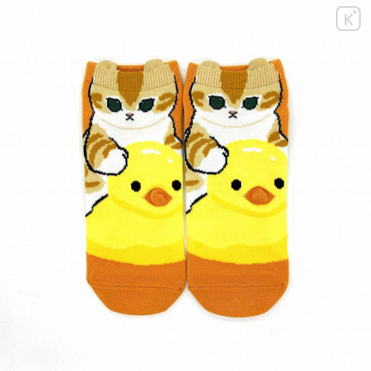 Japan Mofusand Ankle Socks - Cat : Duck Ride - 1