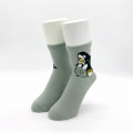Japan Mofusand Crew Socks - Killer Whale Cat : Penguin Look - 2