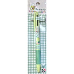 Japan Sanrio 3 Color Multi Ball Pen - Keroppi : Gingham Green