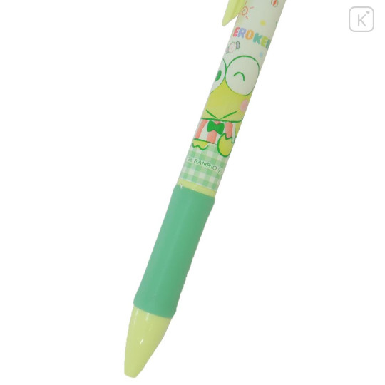 Japan Sanrio 3 Color Multi Ball Pen - Keroppi : Gingham Green - 4