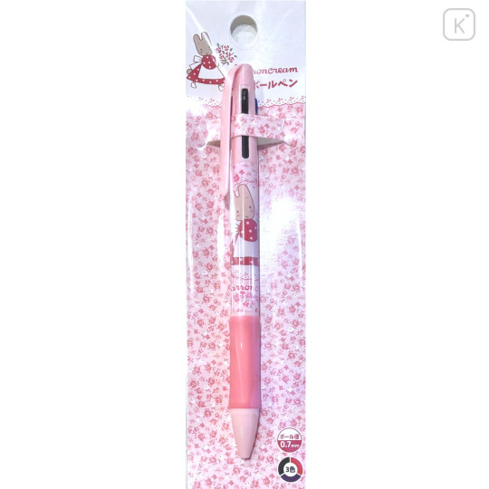 Japan Sanrio 3 Color Multi Ball Pen - Marron Cream : Rose Pink - 1