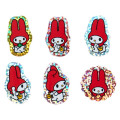 Japan Sanrio Sticker Pieces Pack - My Melody : Hologram Red - 5
