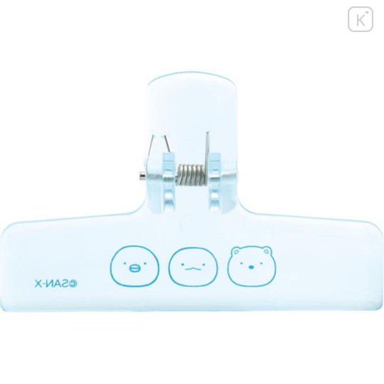 Japan San-X Large Clip - Sumikko Gurashi : Shirokuma Penguin? Tokage Blue - 2