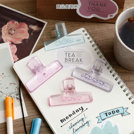 Japan San-X Large Clip - Sumikko Gurashi : Shirokuma Penguin? Tokage Blue - 3