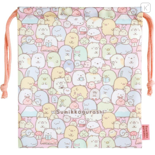 Japan San-X Drawstring Pouch - Sumikko Gurashi : Group - 1