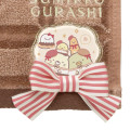 Japan San-X Mini Towel Handkerchief - Sumikko Gurashi : Chocolate Fair at Sumikko Cafe Milk - 2