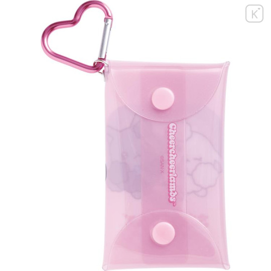 Japan San-X Clear Multi Case (S) - Cheer Cheer Lambs : Debut Heart-shaped Carabiner Pink - 2
