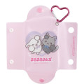Japan San-X Clear Multi Case (S) - Cheer Cheer Lambs : Debut Heart-shaped Carabiner Pink - 3