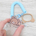Japan San-X Multi-coil Spring Smartphone Strap Phone Charm - Chairoikoguma : Blue - 2