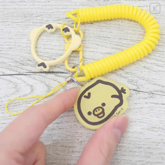 Japan San-X Multi-coil Spring Smartphone Strap Phone Charm - Kiiroitori : Yellow - 2