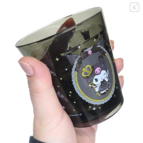 Japan Sanrio Clear Plastic Tumbler - Kuromi : Queen Black - 2