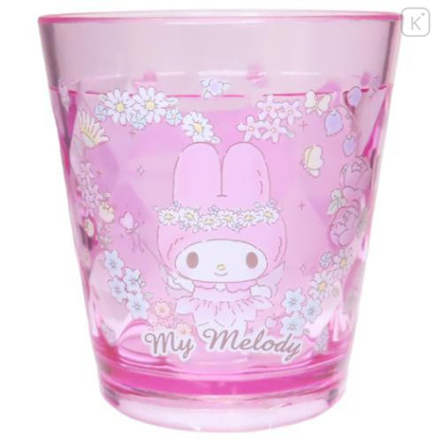 Japan Sanrio Clear Plastic Tumbler - My Melody : Fairy Pink - 1