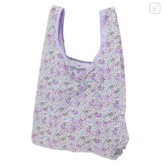 Japan Sanrio Eco Bag - Kuromi : Thumbelina Flower - 1