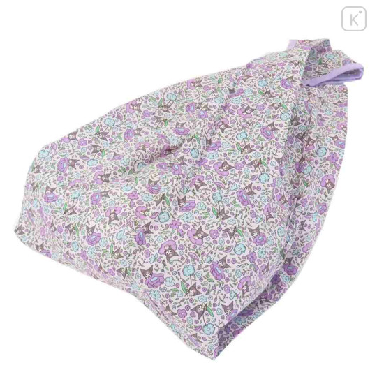 Japan Sanrio Eco Bag - Kuromi : Thumbelina Flower - 2