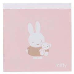 Japan Miffy Square Memo - Miffy : Favourite Bear Pink