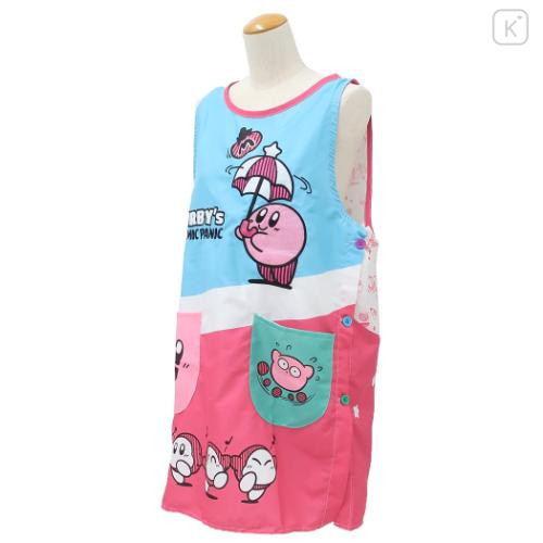 Japan Kirby Apron - Kirby & Waddle Dee : Happy Blue Pink - 6