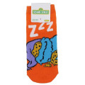 Japan Sesame Street Socks - Cookie Monster : Sleeping Orange - 1