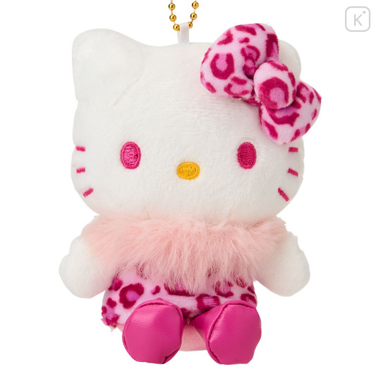 Japan Sanrio Mascot Holder - Hello Kitty : Leopard Collection Pink - 2