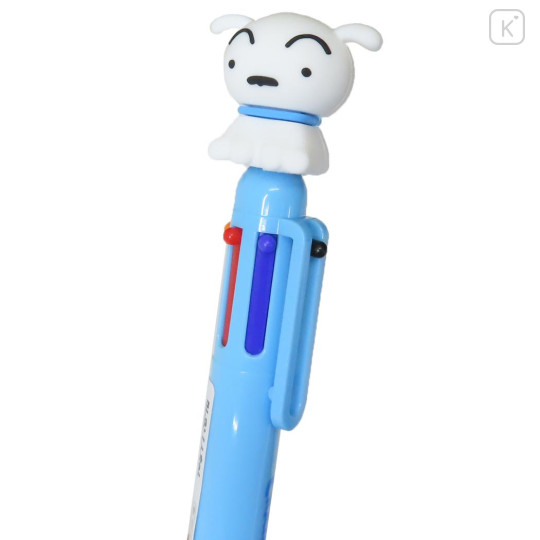 Japan Crayon Shin-chan Action Mascot 6 Color Multi Ballpoint Pen - Shiro - 3