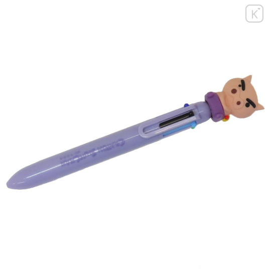 Japan Crayon Shin-chan Action Mascot 6 Color Multi Ballpoint Pen - Pig - 1