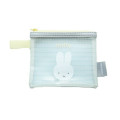 Japan Miffy Clear Flat Mini Pouch - Miffy : Blue Grey - 1