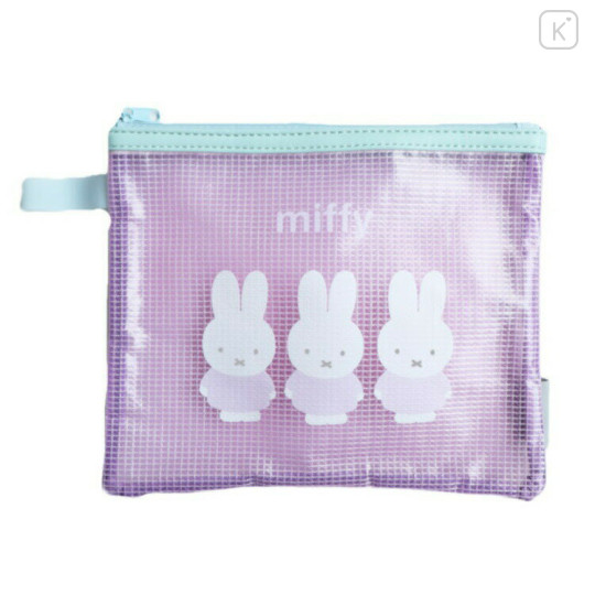 Japan Miffy Clear Pouch - Miffy : Purple Blue - 1