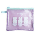 Japan Miffy Clear Pouch - Miffy : Purple Blue - 1