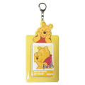Japan Disney Photo Holder Card Case Keychain - Pooh : Smile - 1