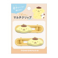 Japan Sanrio Slim Multi Mascot Hair Clip Set - Pompompurin - 1