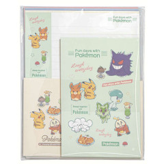 Japan Pokemon Volume Up Letter Envelope Set - Characters Cafe