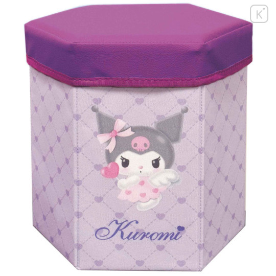 Japan Sanrio Folding Storage Stool - Kuromi : Dreaming Angel - 1