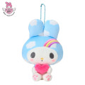 Japan Sanrio Mascot Holder - My Melody : My Melody 50th Anniversary Heart Blue - 1
