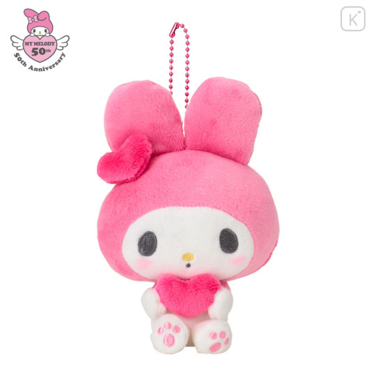 Japan Sanrio Mascot Holder - My Melody : My Melody 50th Anniversary Heart Pink - 1