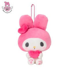 Japan Sanrio Mascot Holder - My Melody : My Melody 50th Anniversary Heart Pink