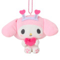 Japan Sanrio Mascot Holder - My Melody : My Melody 50th Anniversary Heart Light Pink - 2