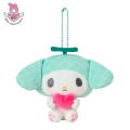 Japan Sanrio Mascot Holder - My Melody : My Melody 50th Anniversary Heart Melon Green - 1
