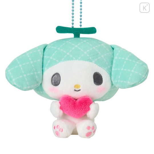 Japan Sanrio Mascot Holder - My Melody : My Melody 50th Anniversary Heart Melon Green - 2