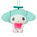 Japan Sanrio Mascot Holder - My Melody : My Melody 50th Anniversary Heart Melon Green - 2