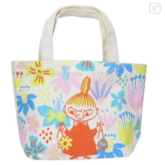 Japan Moomin Mini Tote Bag - Little My : Colorful Flower - 1