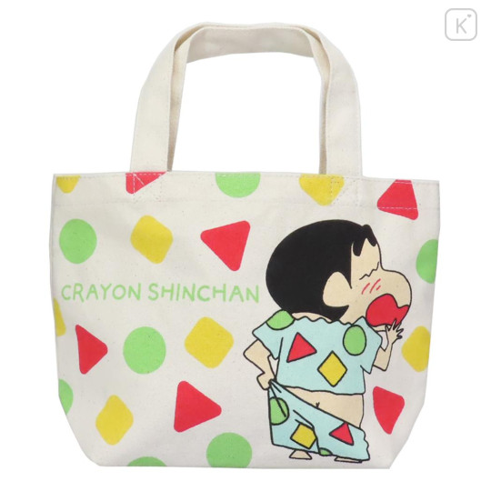 Japan Crayon Shin-chan Mini Tote Bag - Shinnosuke Nohara : Pajama Good Morning - 1