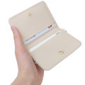 Japan Crayon Shin-chan Bifold Pass Case Card Holder with Reel - Shinnosuke Nohara : Pajama White - 3