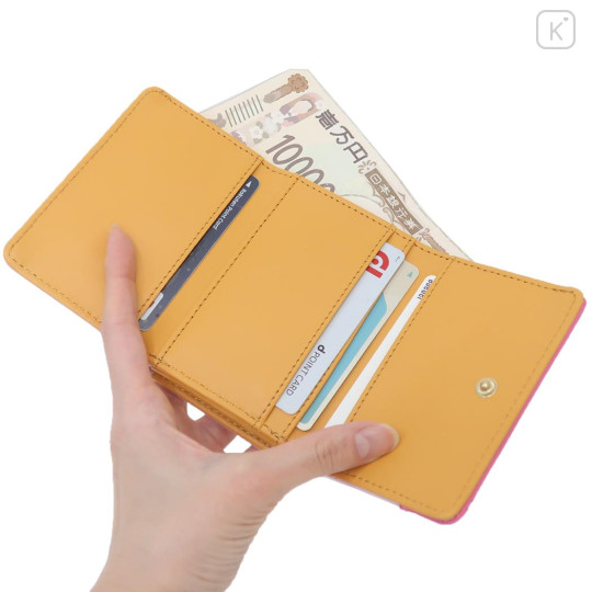Japan Sanrio Trifold Wallet - Usahana : Fruits Orange Pink - 3