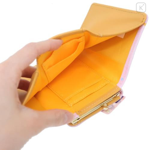 Japan Sanrio Trifold Wallet - Usahana : Fruits Orange Pink - 4