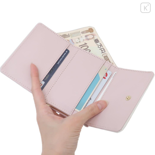 Japan Sanrio Trifold Wallet - Sugarbunnies : Pink Gingham Ribbon - 3