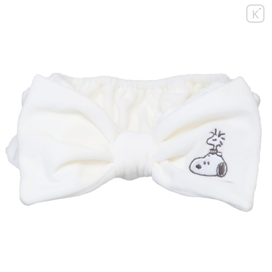 Japan Peanuts Hair Band with Ribbon - Snoopy & Woodstock : White - 1