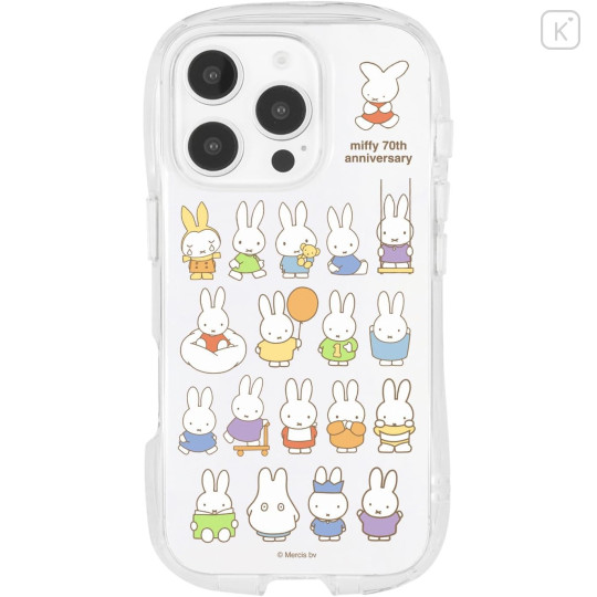 Japan Miffy Crystal Clear iPhone 16 Pro Case - Miffy : 70th Anniversary - 1
