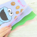 Japan Sesame Street Pocket A4 Clear File - Cookie Monster Blue Orange - 3