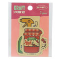 Japan Sanrio Kraft Sticker Set - Hello Kitty : Retro Supermarket - 1